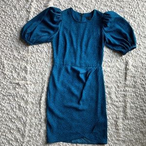 Banana Republic Leopard Puff Sleeve Dress